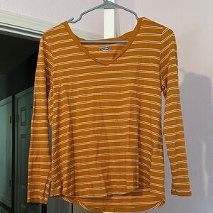 Old Navy Women's Rust Striped Blouse